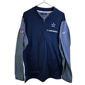 Nike Dallas Cowboys NFL Sideline Dri-Fit 1/2 Zip Mens Medium